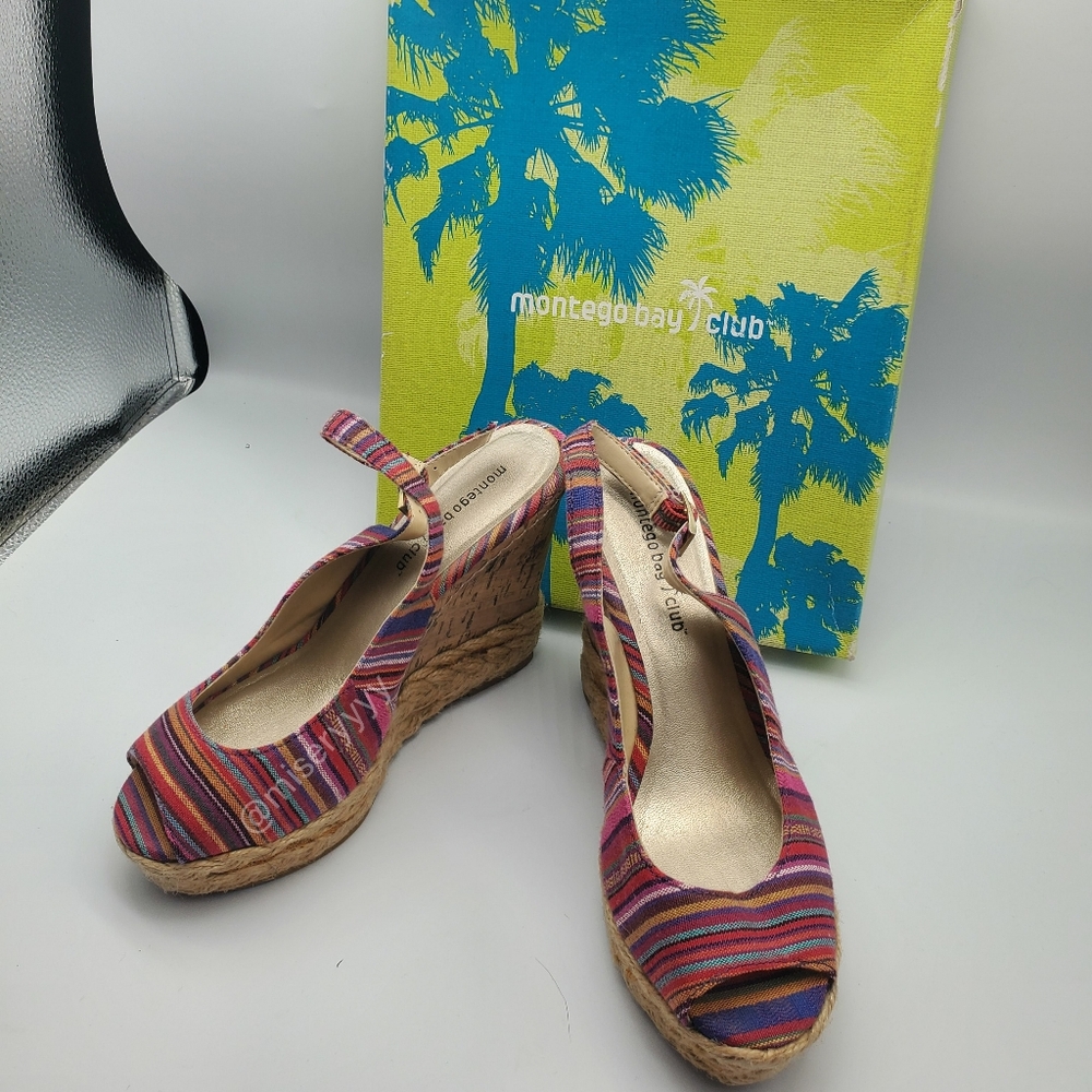 *WORN* In Box Montego Bay Club Wedges